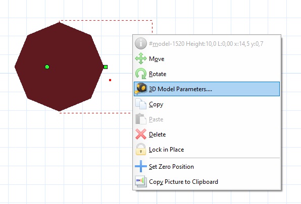 Red frame for the 3D model