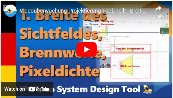 Videoüberwachung Projektierung Tool