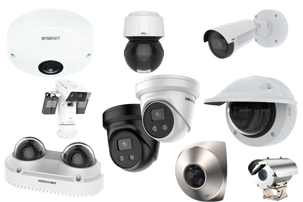 Different types of security cameras