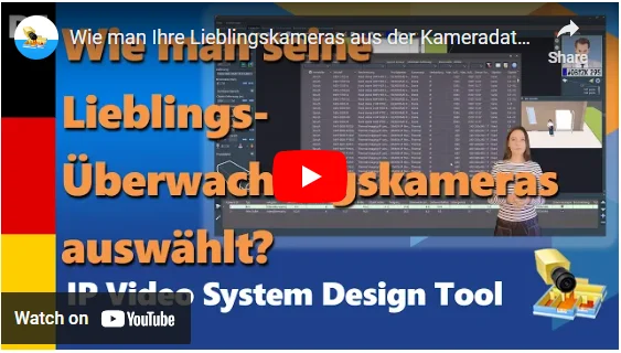 Videoüberwachung Projektierung Tool