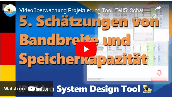 Videoüberwachung Projektierung Tool